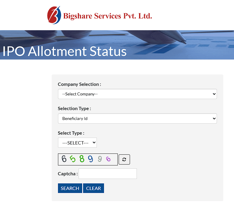 Check Allotment Status of SRM Contractors limited ipo on Bigshare online